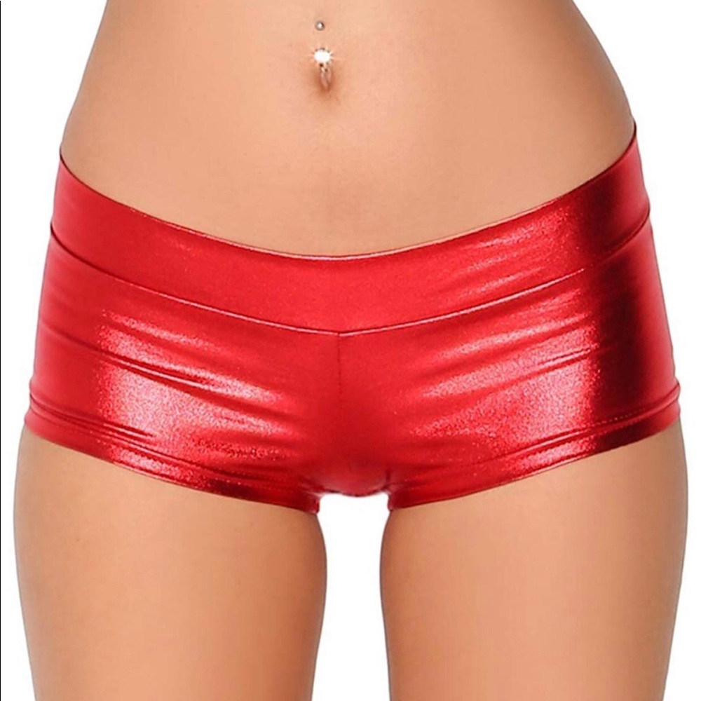 iHeartRaves Metallic Booty Shorts